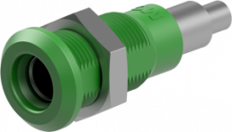 4 mm Buchse, Lötanschluss, Einbau-Ø 8.1 mm, grün, 64.3042-25