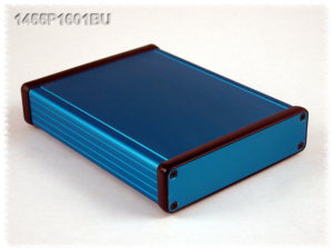 Aluminium Gehäuse, (L x B x H) 160 x 125 x 30 mm, blau, IP54, 1455P1601BU