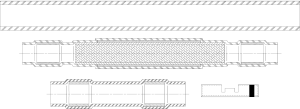 Stoßverbinder Set mit Wärmeschrumpfisolierung, 0,25-0,34 mm², AWG 24 bis 22, schwarz, 178 mm
