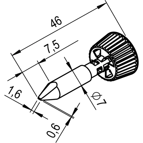 0142CDLF16P/SB Ersa Lötspitzen, Entlötspitzen und Heißluftdüsen Bild 2