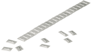 Edelstahl Kabelmarkierer, beschriftbar, (B x H) 74 x 10 mm, silber, 1891680000