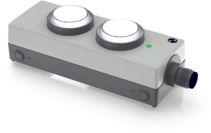 Befehlsgerätebox E-BOX IO-Link, 2 Leuchtdrucktaster, RGB LED, M12-Anschluss, IP65