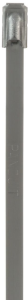 Kabelbinder, Edelstahl, (L x B) 201 x 4.6 mm, Bündel-Ø 12 bis 51 mm, natur, UV-beständig, -60 bis 538 °C