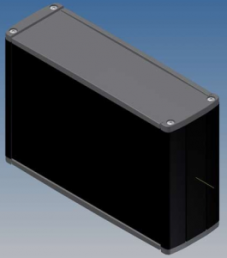 Aluminium Profilgehäuse, (L x B x H) 110 x 167 x 53 mm, schwarz (RAL 9004), IP54, TEKAL 41.29