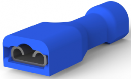 Isolierte Flachsteckhülse, 4,75 x 0,81 mm, 1,31 bis 2,08 mm², AWG 16 bis 14, Messing, verzinnt, blau, 3-520412-2