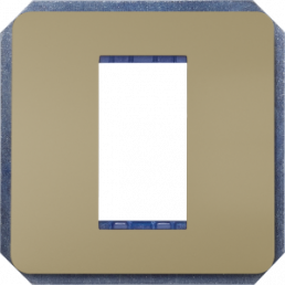 DELTA style Modulträger 1-fach, inkl. Zwischenrahmen, gold, 5TG13910MG