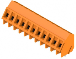Leiterplattenklemme, 11-polig, RM 5 mm, 0,2-2,5 mm², 15 A, Schraubanschluss, orange, 1845460000