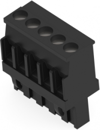Leiterplattenklemme, 5-polig, RM 5 mm, 0,13-3,31 mm², 15 A, Schraubanschluss, schwarz, 2213935-5
