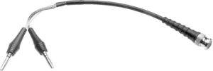 Koaxialkabel, BNC-Stecker (gerade) auf 4 mm Buchse, gerade, Tülle schwarz, 1 m, 100009739