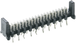 Stiftleiste, 10-polig, RM 2.54 mm, gerade, schwarz, MICS-D 10
