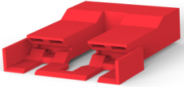 Isoliertülle für 6,35 mm, 2-polig, Nylon, UL 94V-0, rot, 1-521253-2