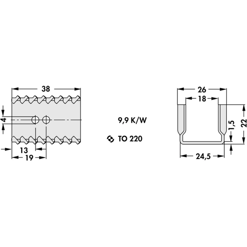 FK 225 SA L 1 Fischer Elektronik Kühlkörper Bild 2