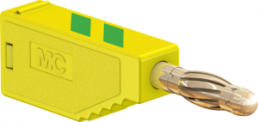 4 mm Stecker, Lötanschluss, 1,0 mm², gelb/grün, 22.2626-20
