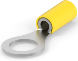 Isolierter Ringkabelschuh, 2,62-6,64 mm², AWG 12 bis 10, 9.91 mm, gelb