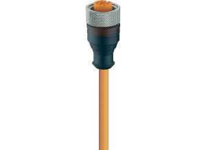 Sensor-Aktor Kabel, M12-Kabeldose, gerade auf offenes Ende, 5-polig, 2 m, PVC, orange, 4 A, 11381