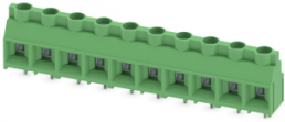 Leiterplattenklemme, 10-polig, RM 9.52 mm, 0,2-6,0 mm², 32 A, Schraubanschluss, grün, 1713875