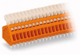 Leiterplattenklemme, 6-polig, RM 2.54 mm, 0,08-0,5 mm², 6 A, Käfigklemme, orange, 233-506