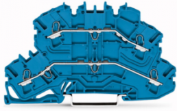 Doppelstockklemme, Federklemmanschluss, 0,25-4,0 mm², 2-polig, 24 A, 6 kV, blau, 2002-2604