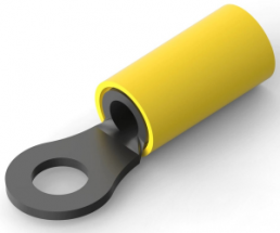 Isolierter Ringkabelschuh, 2,62-6,64 mm², AWG 12 bis 10, 5 mm, gelb