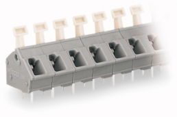 Leiterplattenklemme, 3-polig, RM 7.5 mm, 0,08-2,5 mm², 24 A, Käfigklemme, grau, 256-503