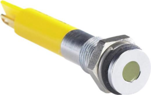 LED-Signalleuchte, 24 V (AC), 24 V (DC), gelb, 10 mcd, Einbau-Ø 6 mm, RM 1.25 mm, LED Anzahl: 1