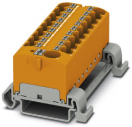 Verteilerblock, Push-in-Anschluss, 0,2-6,0 mm², 32 A, 6 kV, orange, 3273786