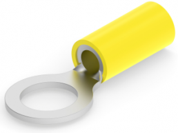 Isolierter Ringkabelschuh, 3,0-6,0 mm², AWG 12 bis 10, 7.92 mm, M8, gelb