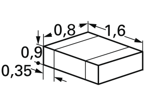 Keramik-Kondensator, 10 nF, 50 V (DC), ±10 %, SMD 0603, X7R, 06035C103KAT2A
