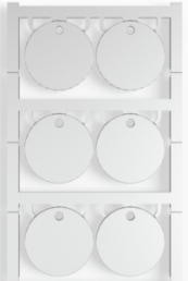 Polyamid Gerätemarkierer, (L x B) 30 x 30 mm, grau, 60 Stk