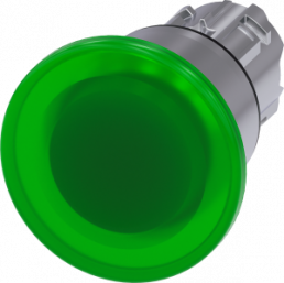 Pilzdrucktaster, rastend, grün, Einbau-Ø 22.3 mm, 3SU1051-1BA40-0AA0