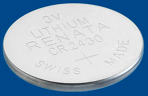 Lithium-Knopfzelle, CR2430, 3 V, 300 mAh