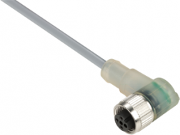 Sensor-Aktor Kabel, M12-Kabeldose, abgewinkelt auf offenes Ende, 3-polig, 2 m, PVC, schwarz, 3 A, XZCPV1340L2