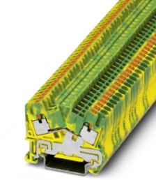 Schutzleiter-Reihenklemme, Push-in-Anschluss, 0,14-4,0 mm², 2-polig, 8 kV, gelb/grün, 3211867