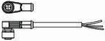 Sensor-Aktor Kabel, M12-Kabeldose, abgewinkelt auf offenes Ende, 4-polig, 1.5 m, PUR, schwarz, 4 A, 2273105-1