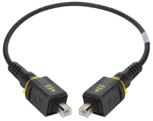 USB 2.0 Verbindungskabel, PushPull (V4) Typ B auf PushPull (V4) Typ B, 0.5 m, schwarz