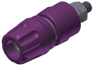 Polklemme, 4 mm, violett, 30 VAC/60 VDC, 35 A, Schraubanschluss, vernickelt, PKI 10 A VI