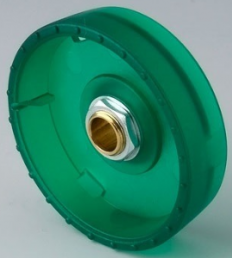 Drehknopf, 6 mm, Polycarbonat, grün, Ø 41 mm, H 14 mm, B8341065