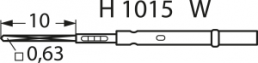 Hülse für Prüfstifte, Wire-Wrap-Anschluss, H1015W-K