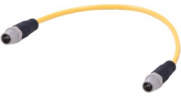 Sensor-Aktor Kabel, M12-Kabelstecker, gerade auf M12-Kabelstecker, gerade, 8-polig, 1 m, PUR, gelb, 0948C0C0756010