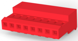 Buchsengehäuse, 8-polig, RM 2.54 mm, abgewinkelt, rot, 3-640440-8