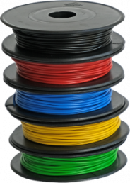 PVC-Litze Sortiment (5 Farben á 10 Meter), LiYv, 0,25 mm², AWG 24, Außen-Ø 1,3 mm