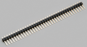 Stiftleiste, 3-polig, RM 2.54 mm, gerade, schwarz, 10120200