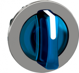 Frontelement, unbeleuchtet, rastend, Bund rund, blau, 3 x 45°, Einbau-Ø 30.5 mm, ZB4FK1363