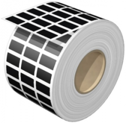 Polyester Gerätemarkierer, (L x B) 17 x 9 mm, schwarz, Rolle mit 3000 Stk