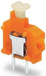 Leiterplattenklemme, 1-polig, RM 3.81 mm, 0,5-1,5 mm², 17.5 A, Push-in Käfigklemme, orange, 235-101
