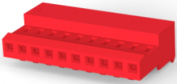 Buchsengehäuse, 10-polig, RM 2.54 mm, abgewinkelt, rot, 4-640440-0
