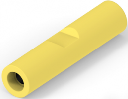 Stoßverbinder mit Isolation, 0,12-0,4 mm², AWG 26 bis 22, gelb, 15.75 mm
