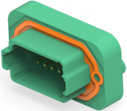 Steckverbinder, 12-polig, RM 1.45 mm, gerade, grün, DT15-12PC-G003