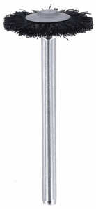 Borstenbürste, 2-teilig, Ø 19 mm, Schaft-Ø 3.2 mm, Schaftlänge 44 mm, Bürstenform, Edelstahl, 26150403JA