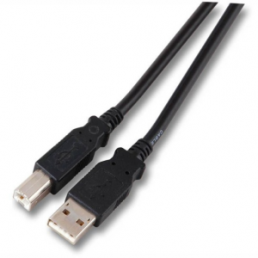 USB 2.0 Adapterleitung, USB Stecker Typ A auf USB Stecker Typ B, 1.8 m, schwarz